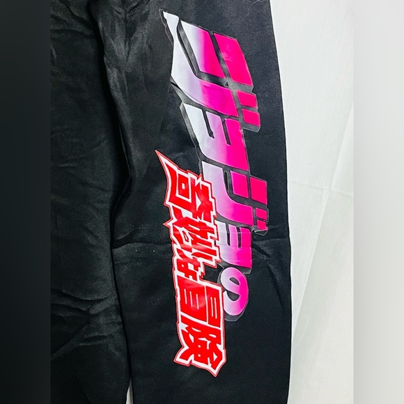JoJo's Bizarre Adventure Long Sleeve Unisex Hoodie Black Hip Hop Size XL NWOT - Picture 4 of 8